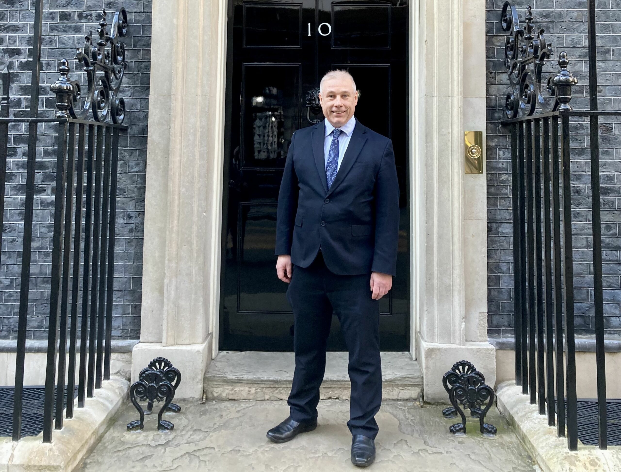 Stand Up For Southport Director Andrew Brown at 10 Downing Street