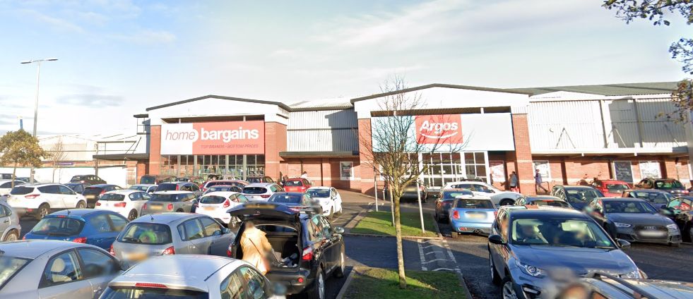 Home Bargains and Argos at Meols Cop retail park in Southport
