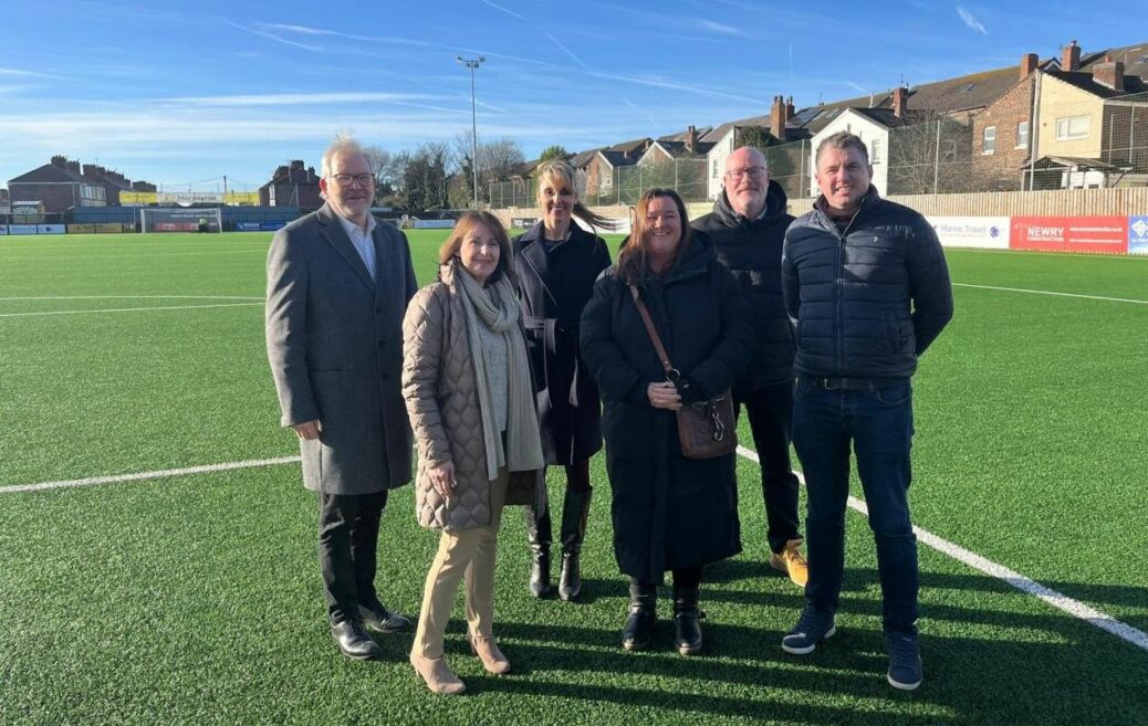 L/R Peter Dowd MP, Julie Swarbrick (InvestSefton) Cara Leach (Commercial Manager) Councillor Marion Atkinson, Dave McMillan (Vice Chair) and James Leary (CEO)