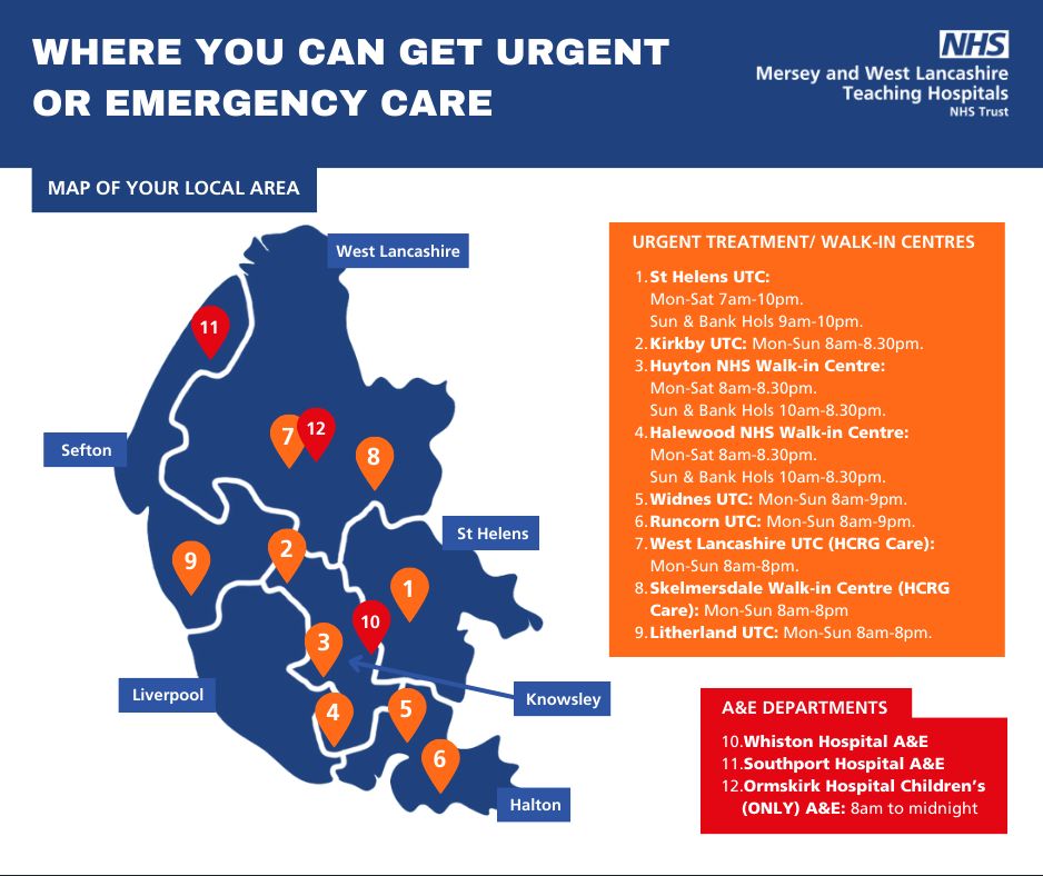 Where you can get urgent or emergency care