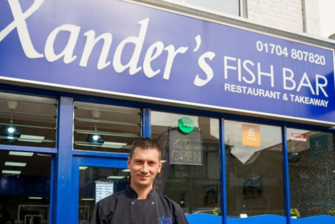 Xander's Fish Bar, on Eastbank Street in Southport town centre, owned by Danny Ghinea. Photo by Bertie Cunningham Southport BID