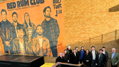 New mural celebrating local band Red Rum Club unveiled at Salt and Tar events venue