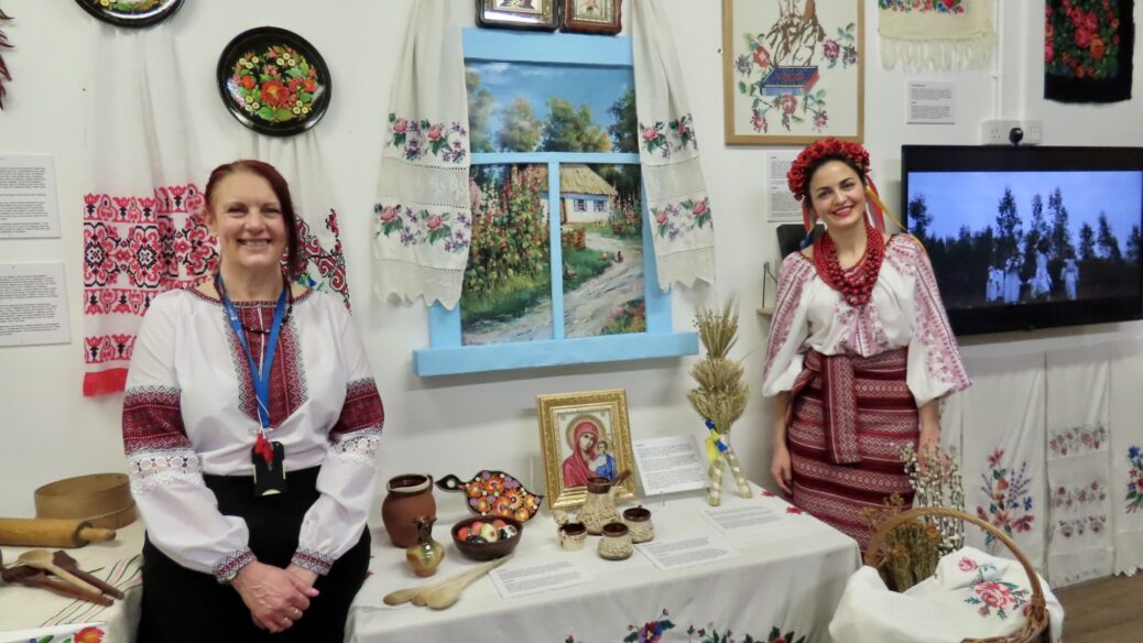 Visitors enjoyed the Ukrainian Day Celebrations at The Atkinson in Southport. Joanne Chamberlain (left) and Vita Mahlovana (right). Photo by Andrew Brown Stand Up For Southport