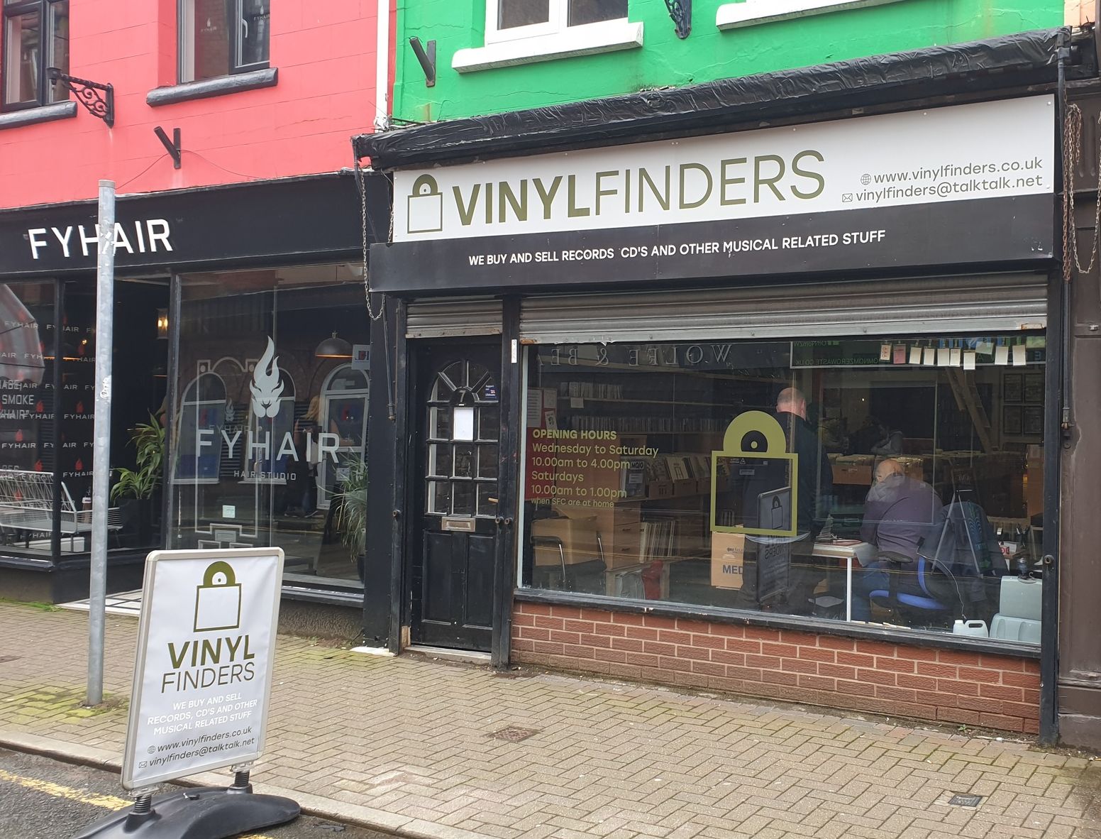 The Vinyl Finders shop on Wesley Street in Southport. Photo by Tony Wynne