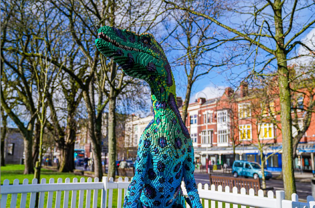 The dinosaurs have arrived in Southport. Photo by Bertie Cunningham for Southport BID