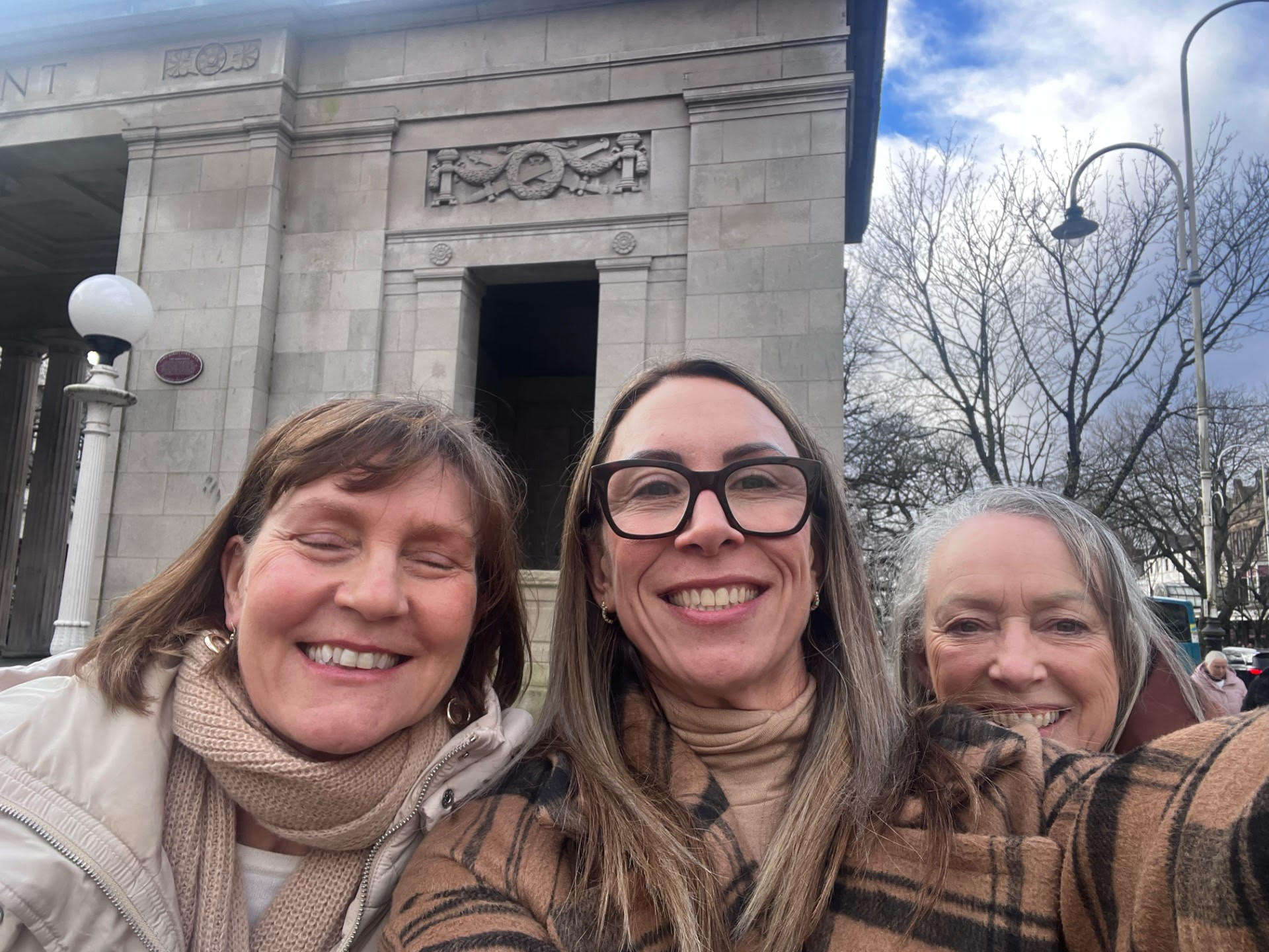 (Left to right) Kim Hayes, Management Accountant, Jenny Davies, Chief Executive Officer, Diane Kenyon, Senior Purchase Ledger Controller on a walk up and down Lord Street, Southport