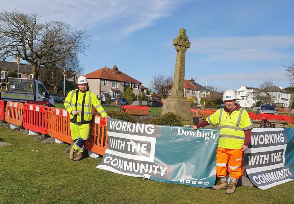 Colleagues from Dowhigh have been supporting volunteers from Ainsdale Horticultural Society to restore the iconic Ainsdale Memorial Garden. Photo by Brenda Porter