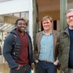 Researcher / architect Carl Fraser (left), The Engine Room founder Dr Eric Lybeck (centre), and Ian Parry the Director of Education for Southport Learning Trust (right). Photo by Andrew Brown Stand Up For Southport