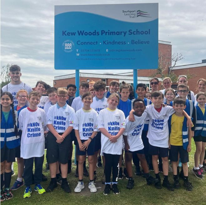 School children across Sefton will join forces this April to take part in the Sefton says #kNOwKnifeCrime relay race event