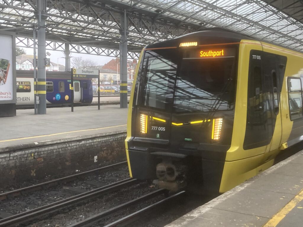 A new Merseyrail train at Southport Train Station. Photo by Andrew Brown Stand Up For Southport