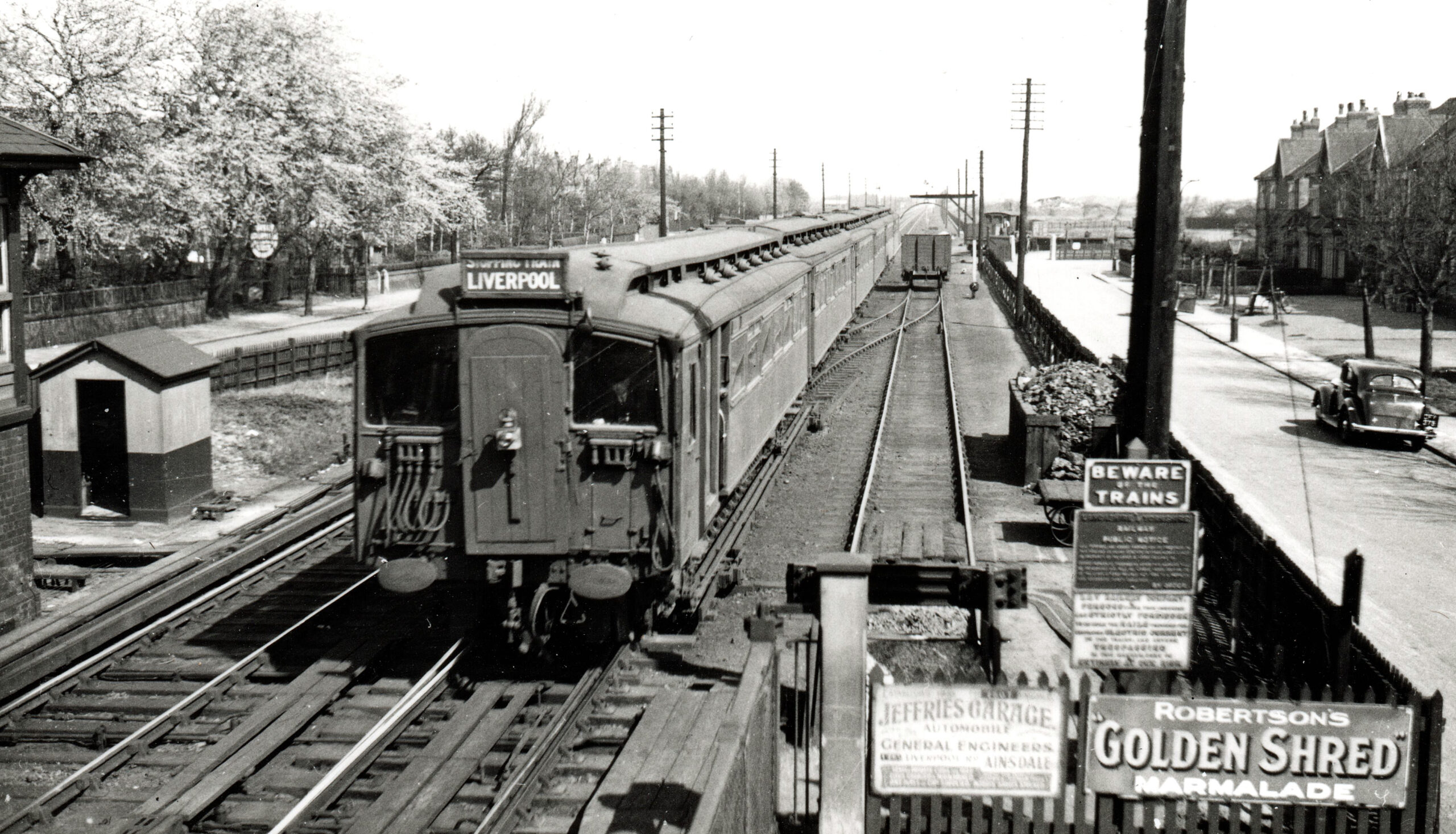 Merseyrail's Southport line is celebrating 120 years of electric train services L&Y Stock - Ainsdale 1935. (Paul Gorton Collection)