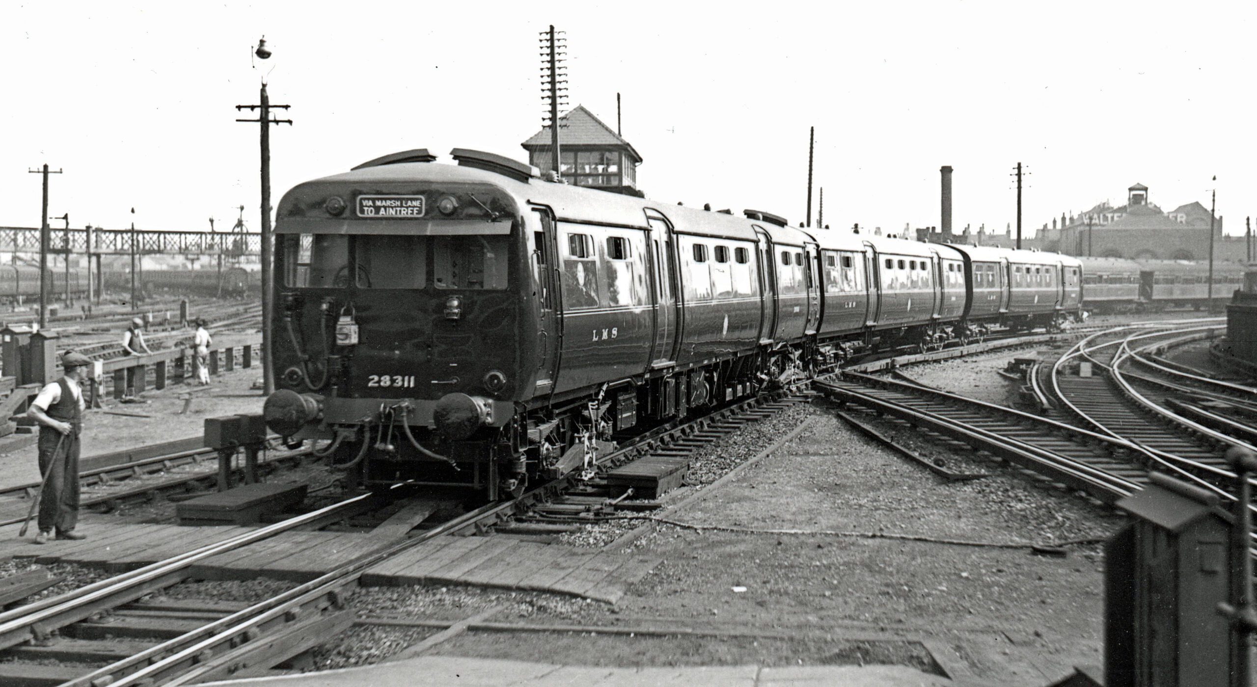 Merseyrail's Southport line is celebrating 120 years of electric train services Southport 1939 - 1st 502 Test Run. (Paul Gorton Collection)