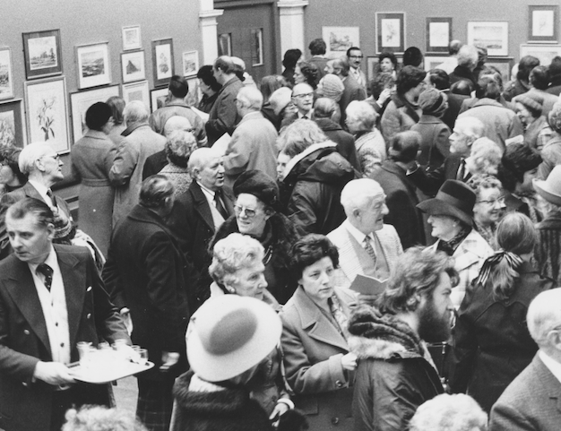 A private view of a Southport Palette Club exhibition in 1981