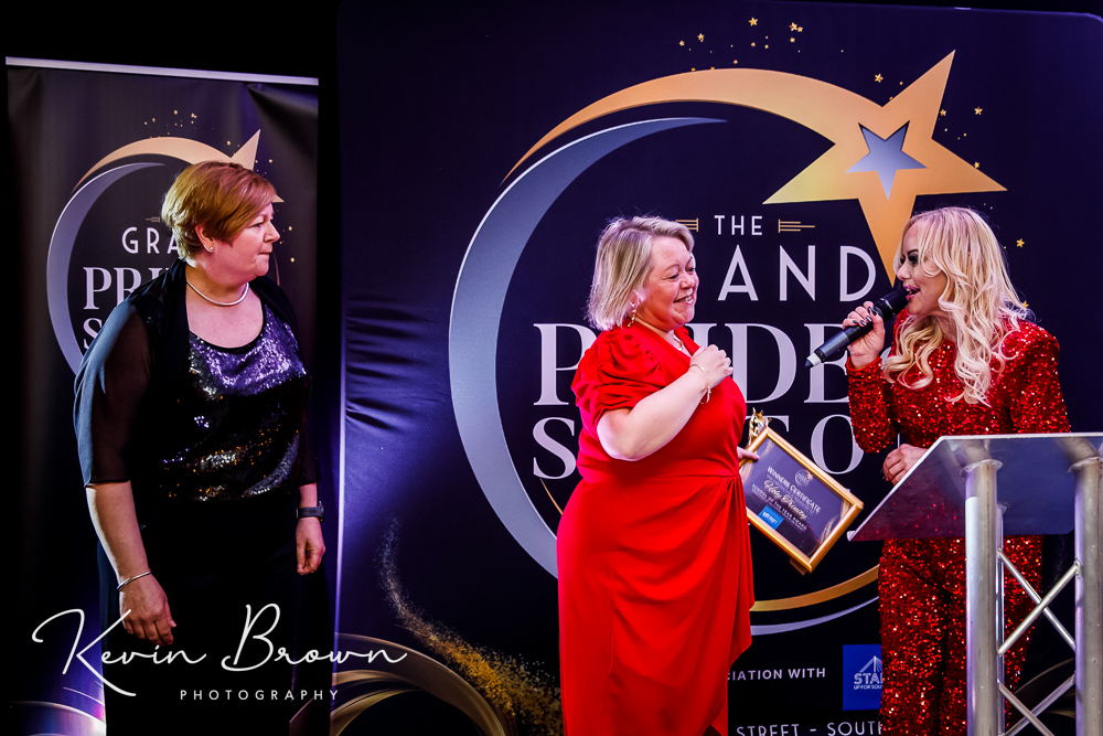 Holy Trinity Primary School in Southport has been crowned the 2024 Sefton School Of The Year, sponsored by Southport College, at the Grand Pride Of Sefton Awards. The award was collected by Headteacher Linda Thompson, Photo by Kevin Brown Photography