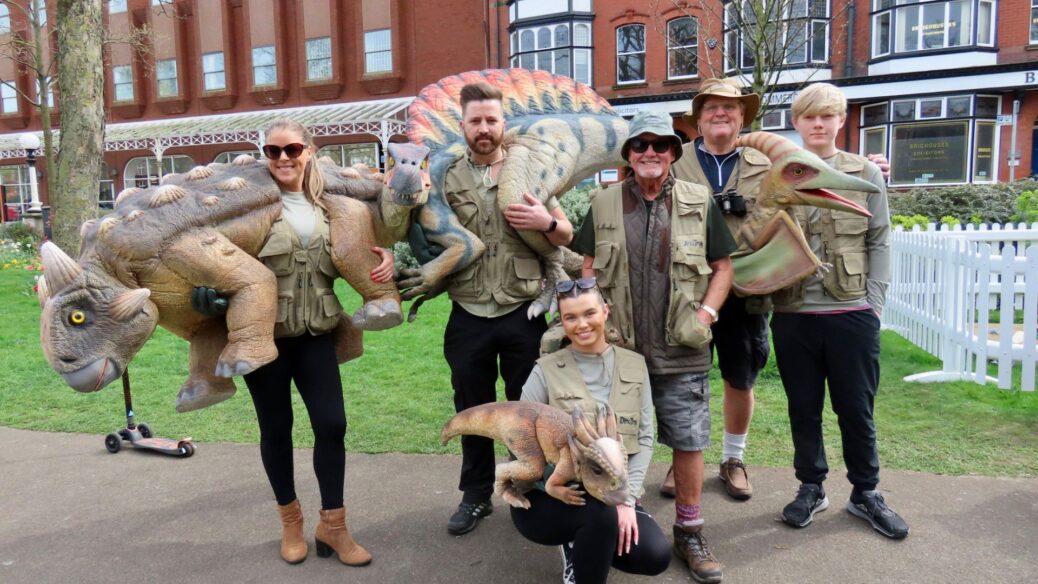 G Models and Casting Agency brought some of their animatronic dinosaurs to meet families on the final day of the Southport BID DinoTown attraction. Photo by Andrew Brown Stand Up For Southport