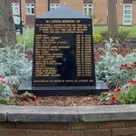 The Sefton Hillsborough Memorial outside Crosby Library