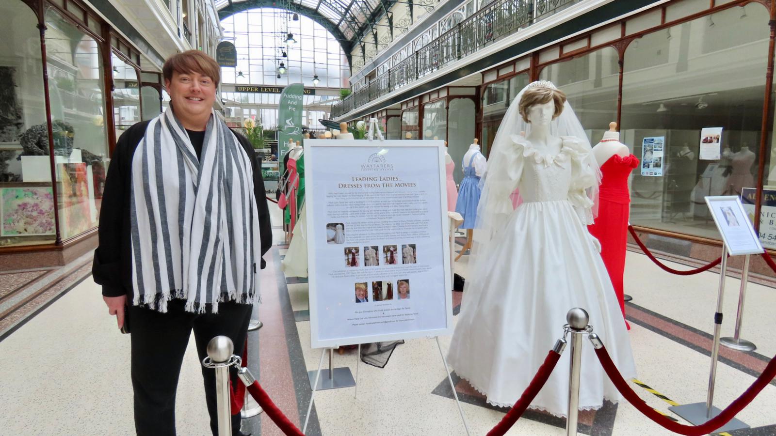 A new fashion exhibition celebrating some of the most iconic female Hollywood  actresses in movie history has opened at Wayfarers Shopping Arcade in Southport. ‘Leading Ladies… Dresses From The Movies’ has been created by Mark Lyon-Taylor, who also works at the Hair Lounge  in the arcade.  Photo by Andrew Brown Stand Up For Southport 