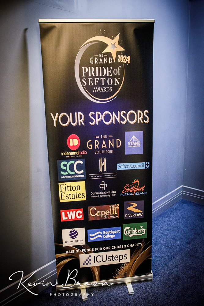 Sponsors at the 2024 Grand Pride Of Sefton Awards. Photo by Kevin Brown Photography 