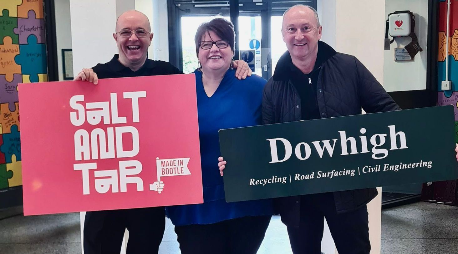 People can enjoy the new Bootle Stands Up! comedy event at the Salt and Tar Comedy Weekender in Bootle. From left: Brendan Riley (Big Comedy UK); Claire Morgans (Ykids); and Trevor Murrray (Dowhigh)