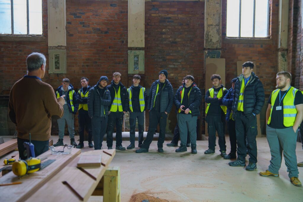 Students at Southport College were given an exclusive tour inside one of Southports most historic buildings as it undergoes a fascinating restoration process
