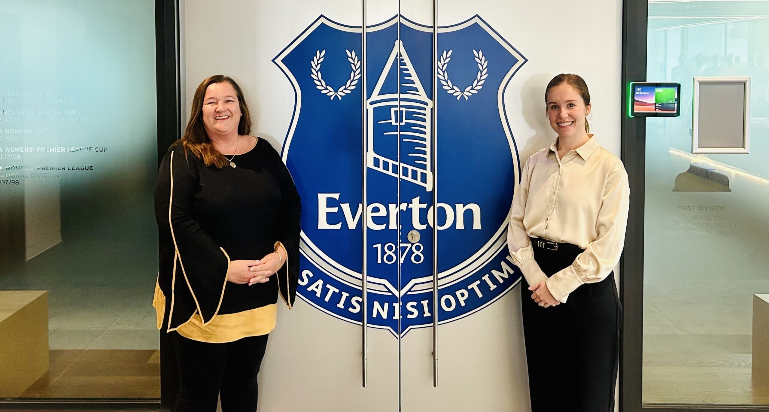 Councillor Marion Atkinson, Leader of Sefton Council (left) and Alix Waldron, Everton's Director of New Stadium Development (right)