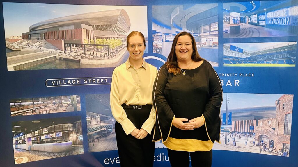 Councillor Marion Atkinson, Leader of Sefton Council (left) and Alix Waldron, Everton's Director of New Stadium Development (right)