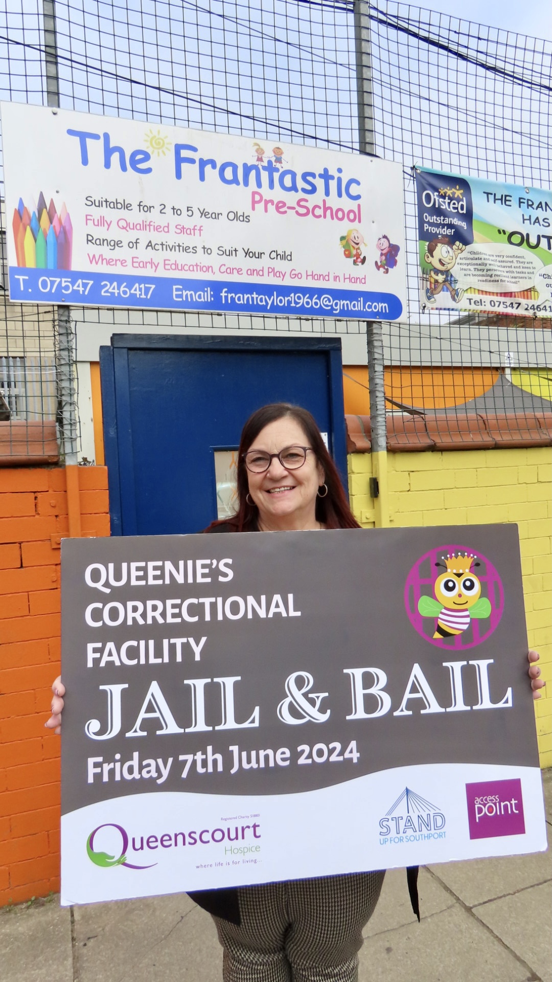 Fran Taylor, owner of Frantastic, is joining the Jail and Bail challenge for Queenscourt Hospice. 