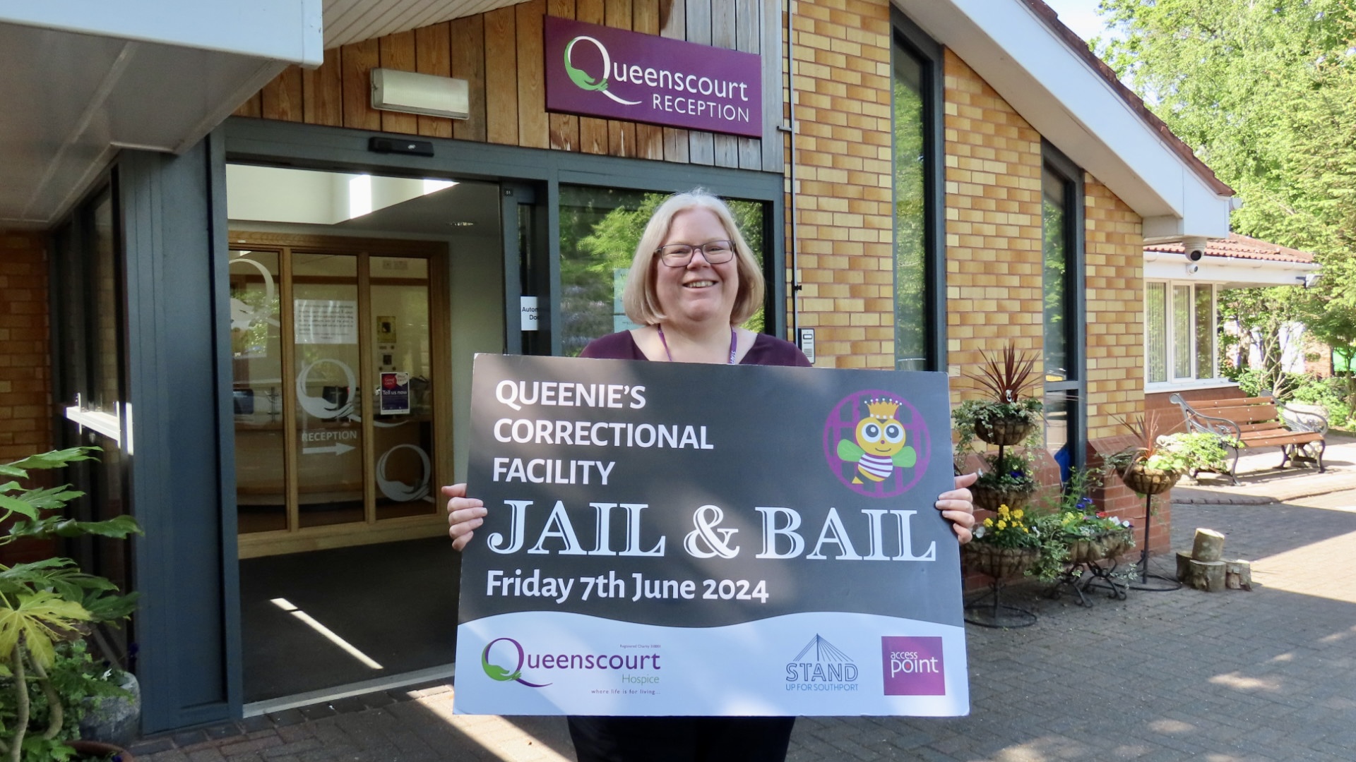 Queenscourt Hospice Medical Director Clare Finnegan is taking part in the Jail and Bail fundraiser. 