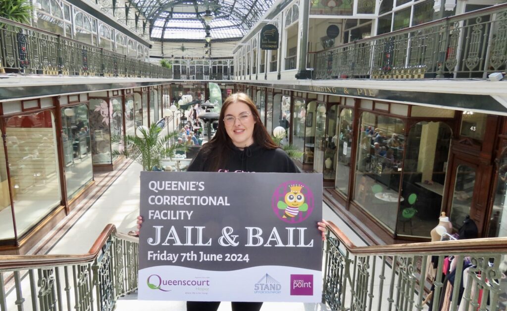 Laura Murray, owner of LM Beauty in Wayfarers Shopping Arcade in Southport, is taking part in the Jail and Bail fundraiser for Queenscourt Hospice