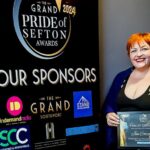 Jen Corcoran was a Finalist in the Diversity and Inclusion category at the 2024 Grand Pride Of Sefton Awards at The Grand Southport. Photo by Kevin Brown Photography