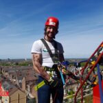 Matthew Fearon completed the Anfield Abseil for Queenscourt Hospice