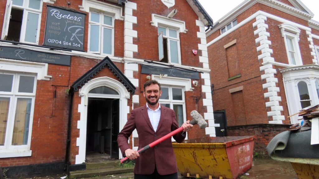 David Lloyd, Director of Lloyd and Co Financial Planning is revamping the former Rueters restaurant and bar on Hoghton Street in Southport. Photo by Andrew Brown Stand Up For Southport