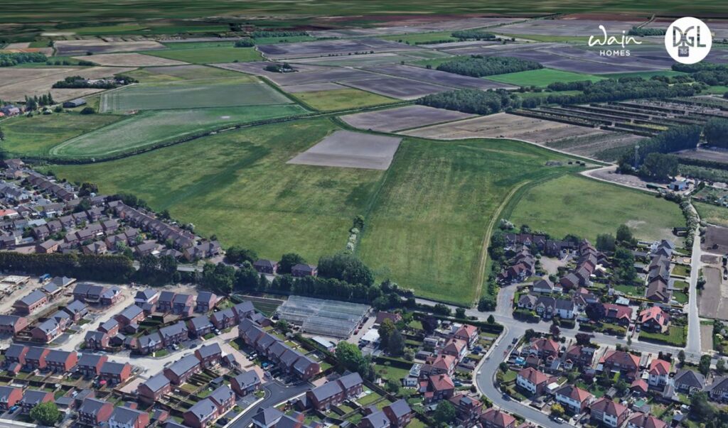 Wain Homes has submitted plans to build 240 new homes on land off Bankfield Lane in Churchtown in Southport. Image by DGL Associates / Wain Homes