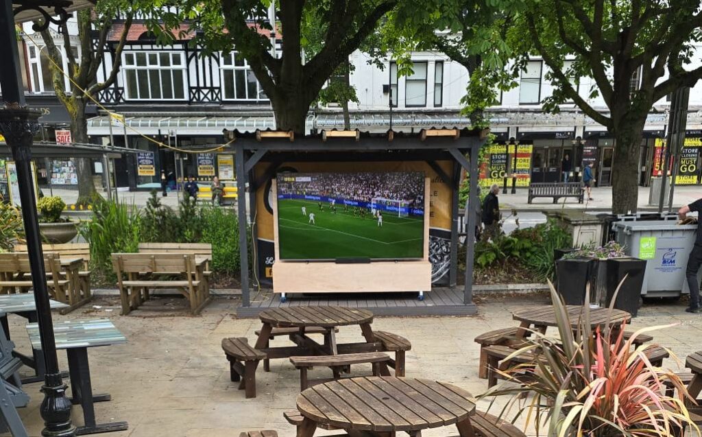 Crave Pizza has installed a huge outdoor TV screen so people can enjoy big events including the Euro 2024 football tournament, the Wimbledon tennis championship and more