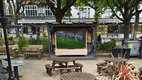 Crave Pizza in Southport unveils huge outdoor TV so visitors can enjoy Euro 2024 and Wimbledon