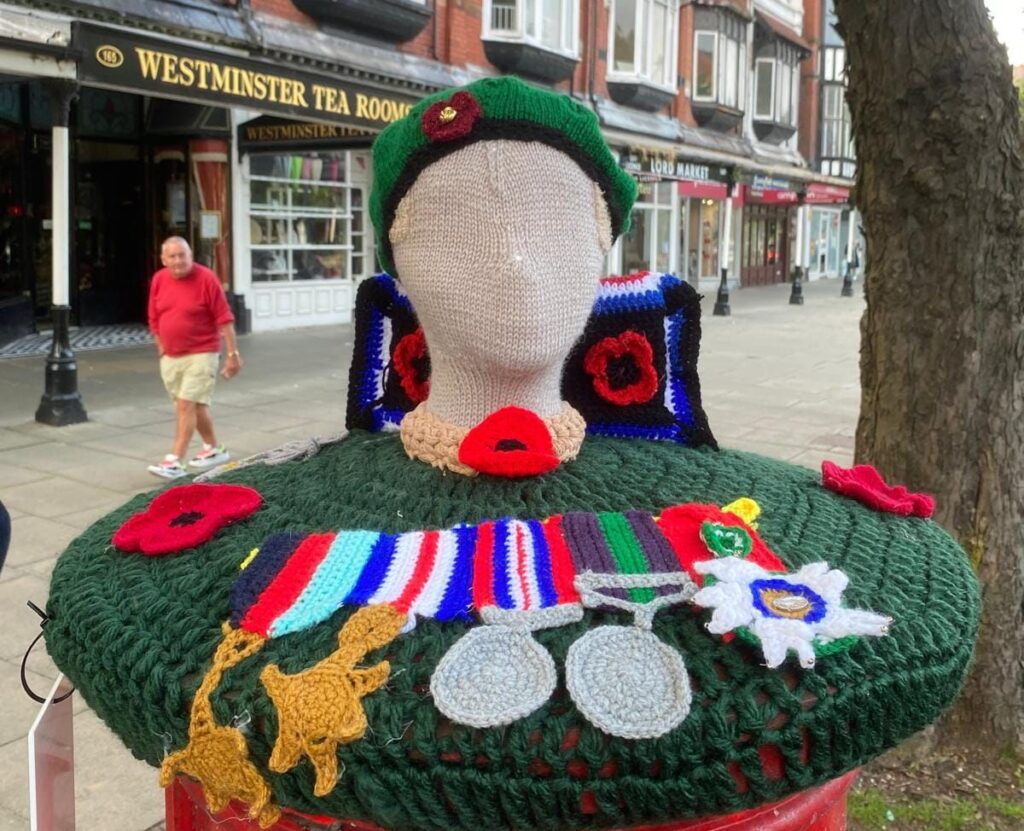 The Southport Hookers yarn bombing group in Southport have created special D-Day themed postbox toppers to mark the 80th anniversary of the Normandy invasion. One of the toppers is dedicated to Southport D-Day veteran Harry Howorth, who died recently aged 102
