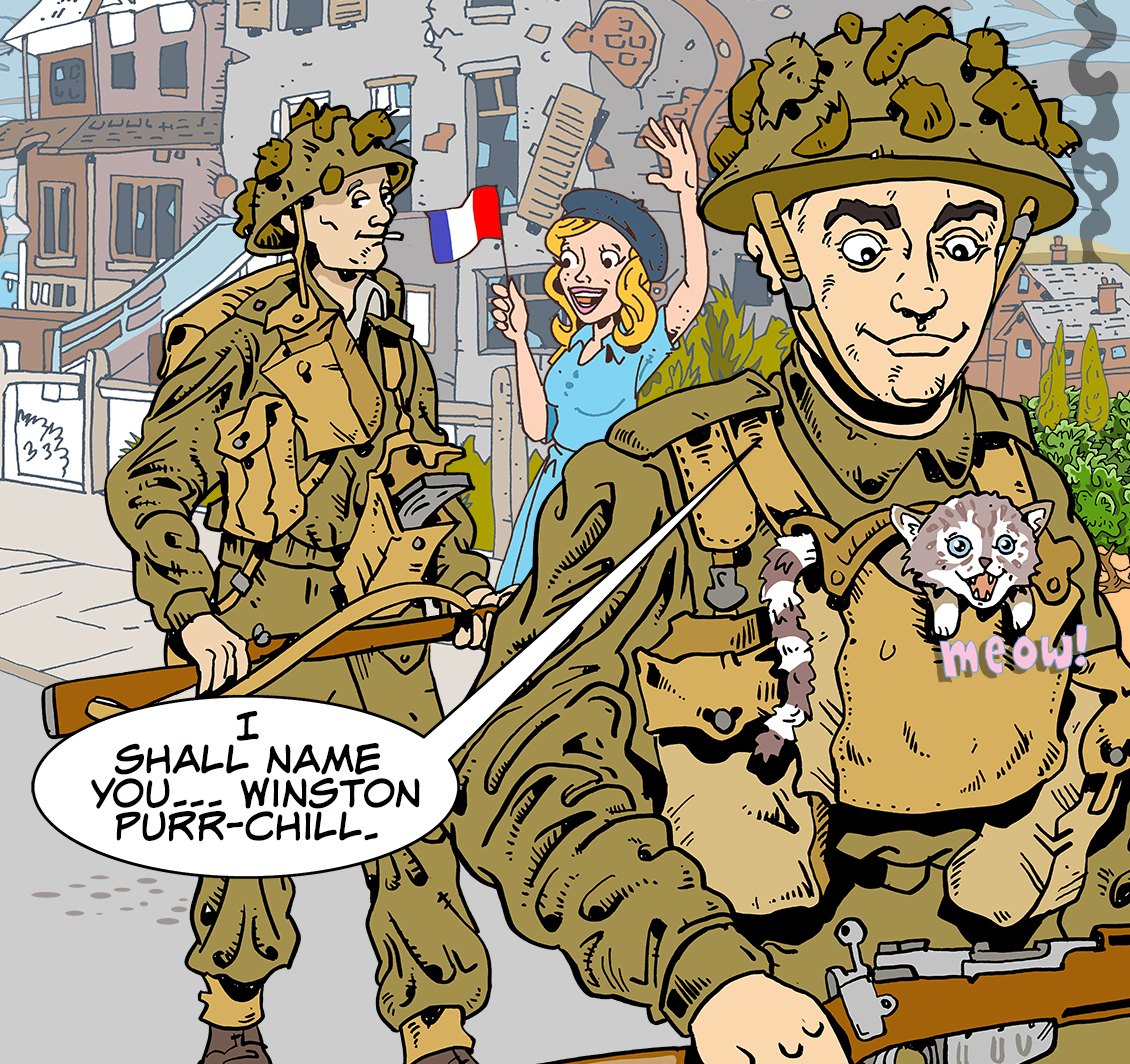 Artist Stuart Harrison has created comic strip artwork inspired by the D-Day landings during World War Two which are on display at The Atkinson in Southport