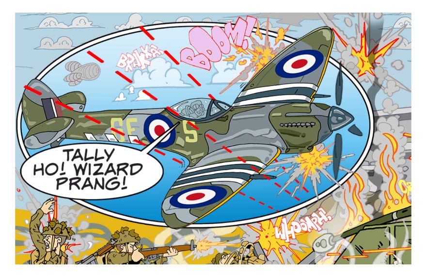 Artist Stuart Harrison has created comic strip artwork inspired by the D-Day landings during World War Two which are on display at The Atkinson in Southport