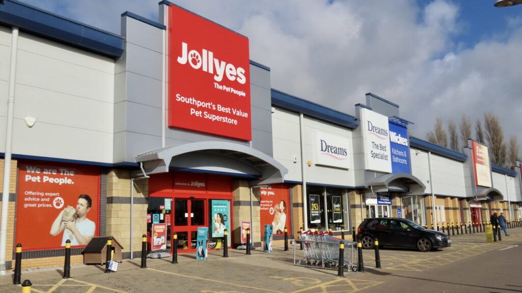 Jollyes - The Pet People at Kew Retail Park in Southport.