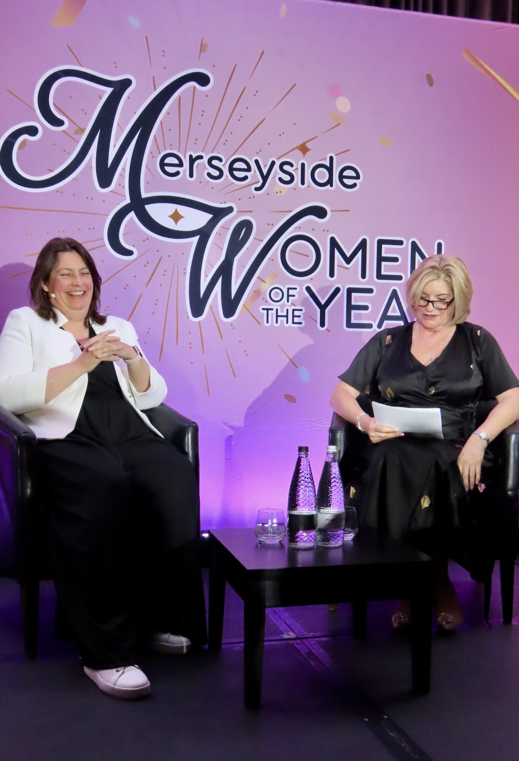 Merseyside Women Of The Year 2024. Guests enjoyed an on-stage Q&A session with Guest Speaker Laura Pye, the Director of National Museums Liverpool Photo by Andrew Brown Stand Up For Southport 