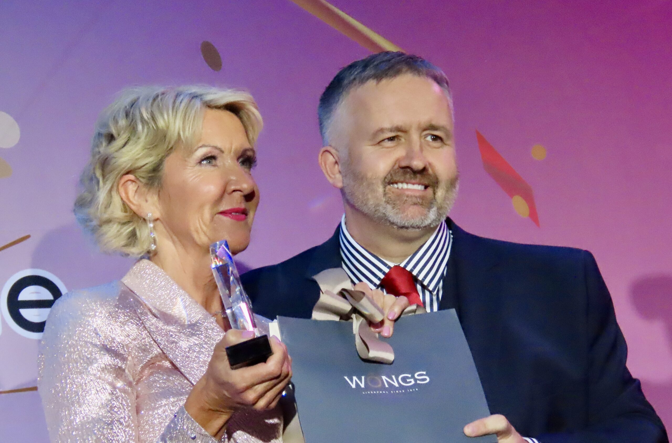 Merseyside Women Of The Year 2024. Donna Scully wins the Business Leader Award and was presented by David Wafer from the Institute Of Directors Liverpool  Photo by Andrew Brown Stand Up For Southport 