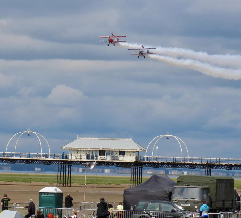 Southport Air Show. The wing walkers