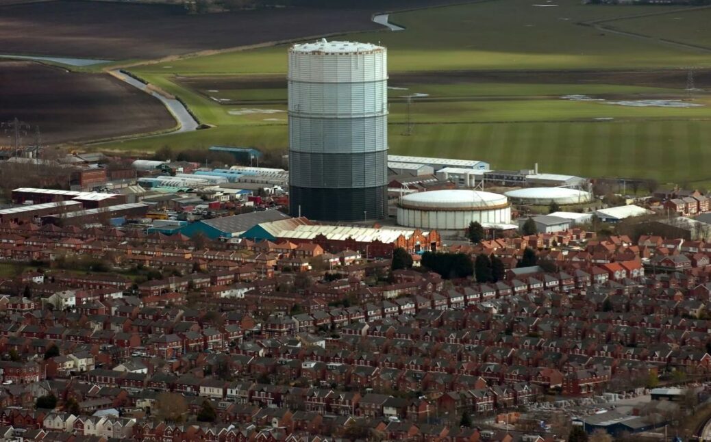 The former gasometer in High Park in Southport