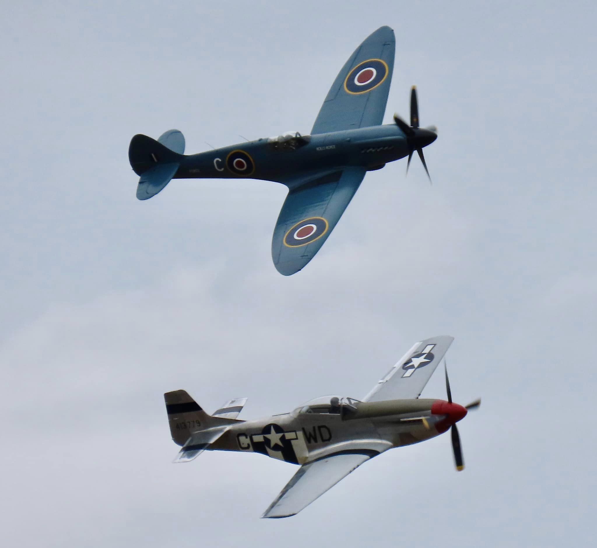 The Spitfire and P-51 Mustang at Southport Air Show. Photo by Andrew Brown Stand Up For Southport 