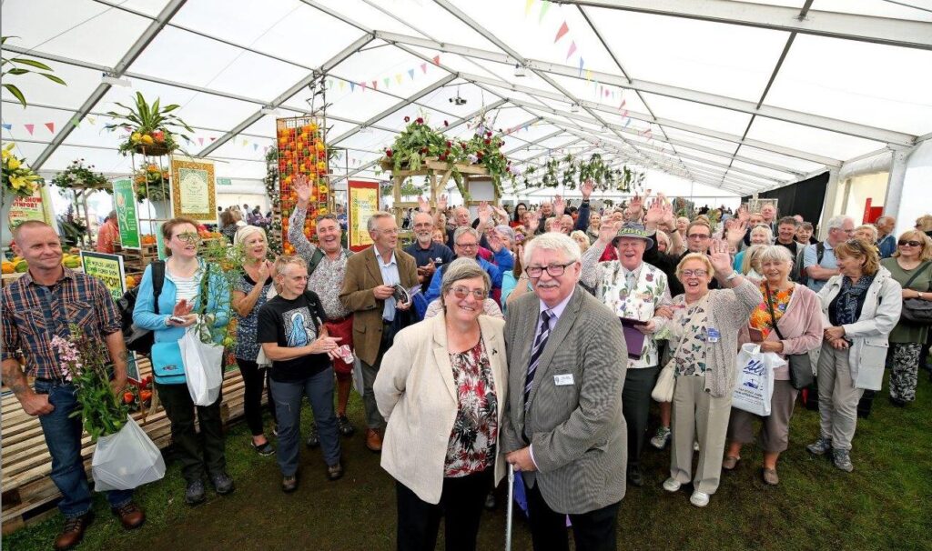 Terry Tasker with Christine Walkden at Southport Flower Show