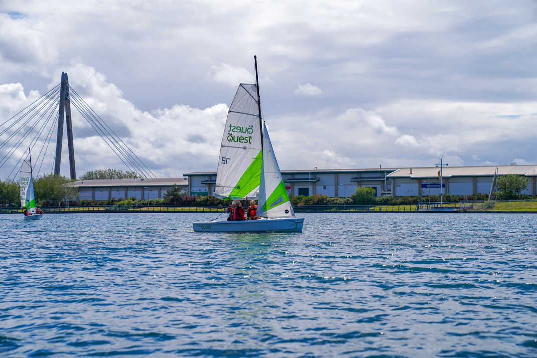 Boats from West Lancashire Yacht Club enjoy the Marine Lake in Southport. Photo by Bertie Cunningham Southport BID