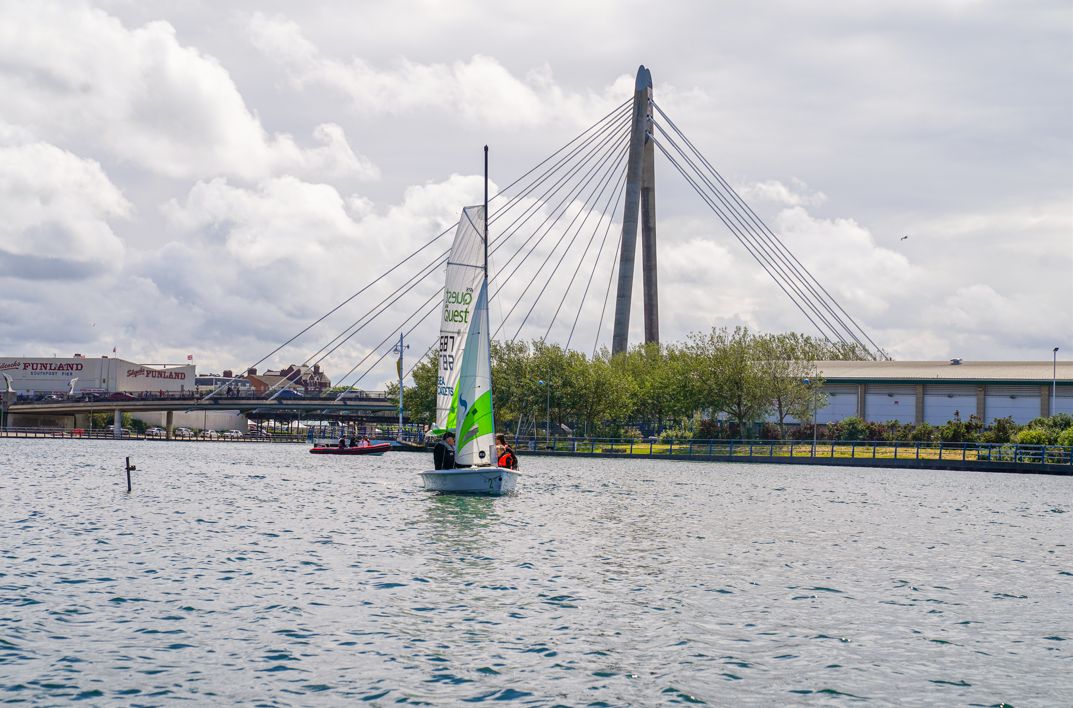 Boats from West Lancashire Yacht Club enjoy the Marine Lake in Southport. Photo by Bertie Cunningham Southport BID