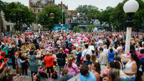 Thousands of families ‘blow kisses to heaven’ in memorial bubble event in Southport