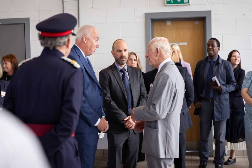 King Charles visited Southport to pay his respects after the recent tragedy. He enjoyed meeting members of the local community who have helped the town come together, including Dowhigh directors Trevor Murray and Brian Morrey, as well as Surfacing Manager Steve Petch