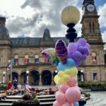 Tributes in the Town Hall Gardens in Southport. Photo by Andrew Brown Stand Up For Southport